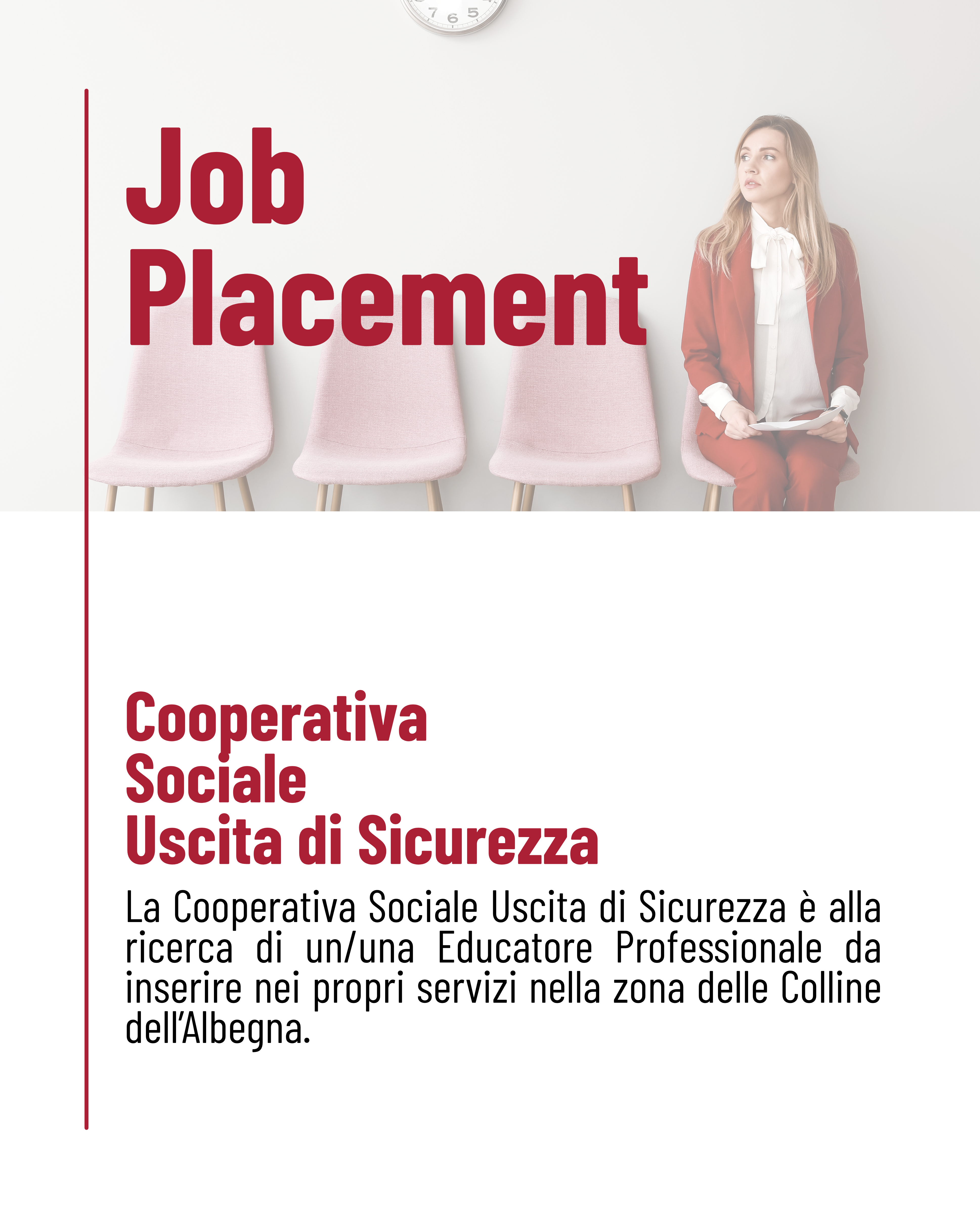 Job Placement, offerta di lavoro della Cooperativa Sociale Uscita di Sicurezza per Educatore Professionale nella zona delle Colline dell'Albegna